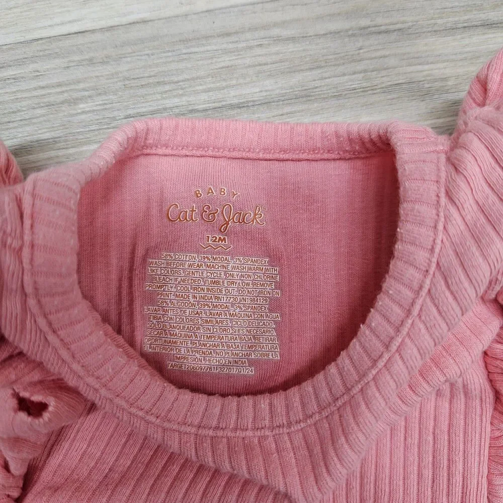 Carters Baby Girl Pink Shirt Bundle Size 12 Months Spring Casual
